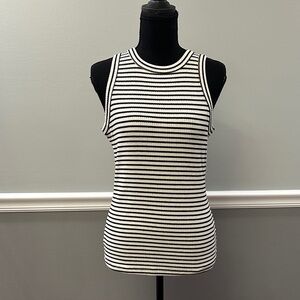 Holley Girl Striped Black and White Tank Top